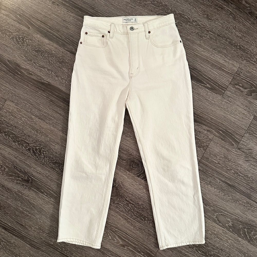 Abercrombie & Fitch the ankle straight ultra high rise